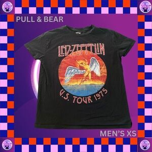 Led Zeppelin graphic tee in black, US Tour 1975